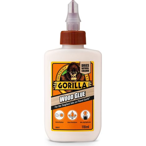 Gorilla Glue Gorilla PVA Wood Glue 118ml GRGGWG118
