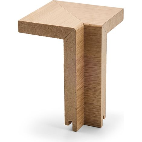 KGM Innenecke für Heizungsrohrverkleidung Modern Profil MDF Eiche Natur lackiert 57x100 mm