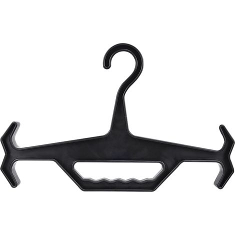 CCYKXA (Schwarz) Multifunktionaler Kleiderbügel, robuste Garderobe mit hoher Tragkraft und komfortablem Griff, ideal für den Außenbereich