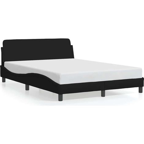 Bettgestell ohne Matratze schwarz 140x200 cm Stoff