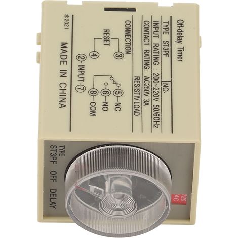 Relais temporisé à temporisation réglable avec coupure de courant, 200-220 V CA, ST3PF, accessoire 6S (1/5)