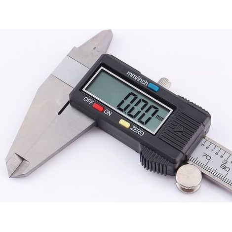 Pied à coulisse numérique LCD 0-200 mm, micromètre en acier inoxydable, outil de mesure électronique (1/5)