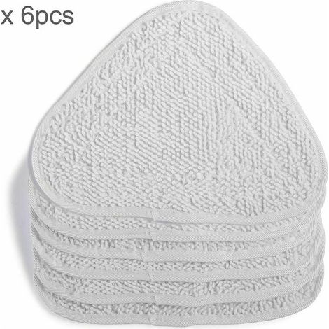 6X Housses de rechange pour Vileda Steam Steam Cleaner Housse de rechange 100 Hot Spray Mop, Family Pack, Blanc (1/4)