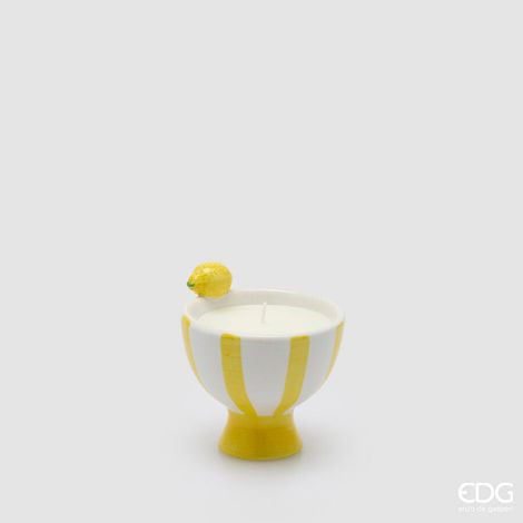 EDG Enzo De Gasperi Candela Frutta Ceramica con Profumo H 10 Cm D 10 Cm Vanilla