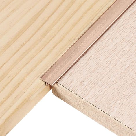 4Pcs 2.9ft x 0.47" Profilés De Transition En T Pour Sol, Bords En Alliage D'Aluminium Pour Joints De Plancher En Vinyle, Couleur Or Rose (1/5)