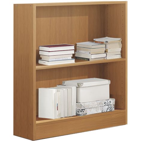 Etagère de 2 tablettes coloris merisier - longueur 82 x profondeur 33 x hauteur 90 cm -PEGANE-