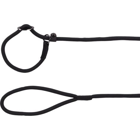 Laisse anti-traction Aiden Noir 1,3m 8mm