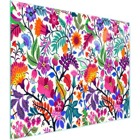 TAGLIERE IN VETRO 52x30 FIORI (1/5)