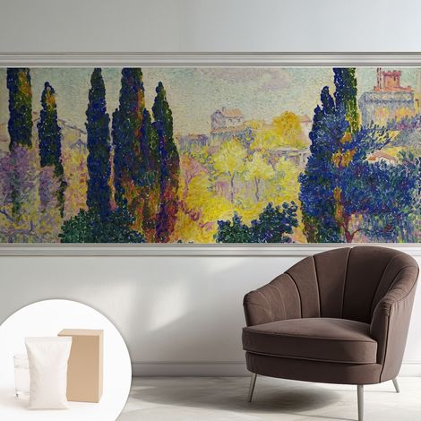 Papier peint intissé mural avec imprimé pour décoration pour salon pour chambre à coucher pour entrée Paysages impressionnistes 250x104 cm (1/5)