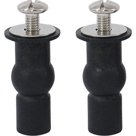 Toilet Seat Hinge Fixing Parts, Toilet Lid Fixing Screws, Toilet Lid Hinges, General Toilet Lids (Black) (1/5)