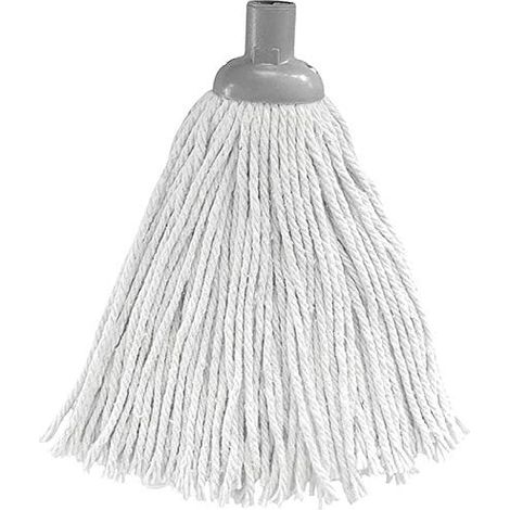 1 x Serpillière Professionnelle en Coton 150 g – Tête de Balai Recharge – Ultra Absorbante et Dégraissante – Idéale pour Sols Carrelés et Parquets – 24 cm-1 unité (Lot de 1) (1/5)