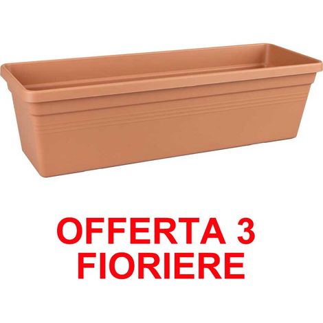 OFFERTA 3 FIORIERA GREEN BASICS TROUGH 40CM MILD TERRA