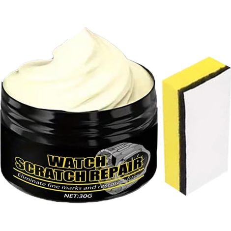 Uhrenkratzer-Reparaturcreme Reinigungspaste 30g Uhrenkratzerentfernungspaste zur Wiederherstellung und Pflege des Glanzes von Edelstahl und