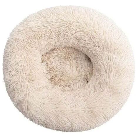 QORVA-Lit pour Chat, Coussin Moelleux, Doux Lavable pour Chiens Chats (Marron Clair, 50 cm)