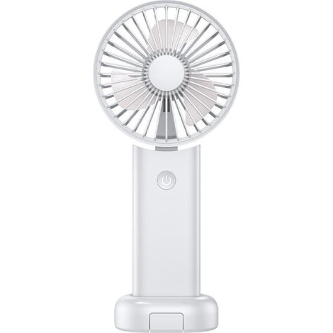 Ventilateur Portable, Mini Ventilateur À Main USB Portatif Petit Ventilateur de Poche 3 Vitesses Avec Base pour Voyages, Maquillage,Camping (1/5)