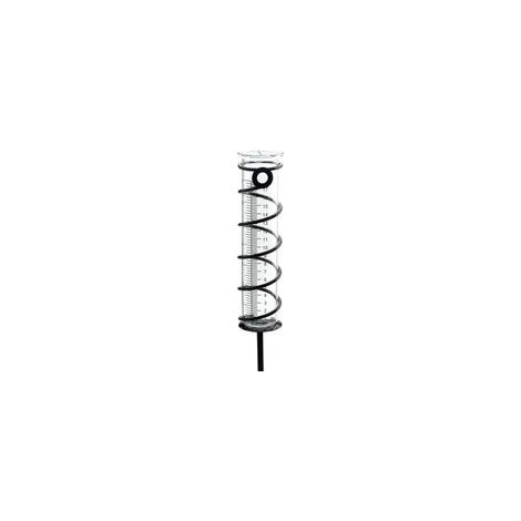 Pluviomètre extérieur en Verre, Pluviomètres en Verre avec Piquet en Métal Pluviomètre Exterieur Pluie Tube de Mesure Pluviomètre de Jardin en Verre avec échelle Claire