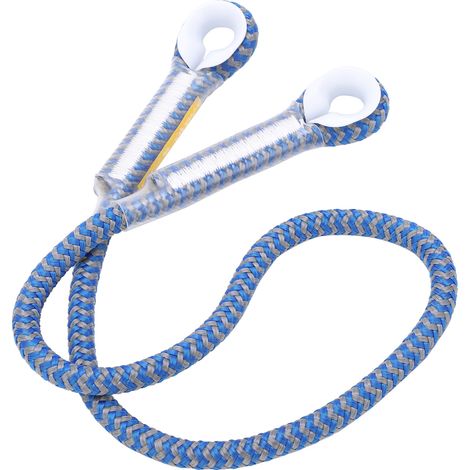Corde de secours professionnelle pour escalade, sangle protectrice œil à œil, boucle de rappel (bleu, 80 cm) (1/5)