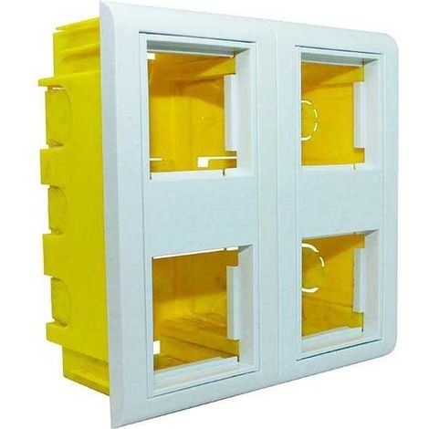 Caja de empotrar en canaletas mecanizable 4 módulos 45x45 (1/4)