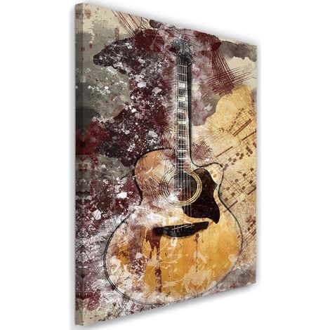 Tableau sur toile Guitare Musique Rétro 40x60 (1/5)