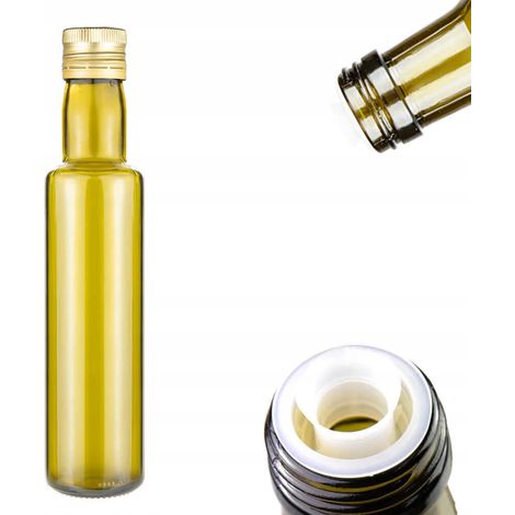 DORICA OLIVE Bottiglia da 250 ml per olio d'oliva e aceto con DOSATORE