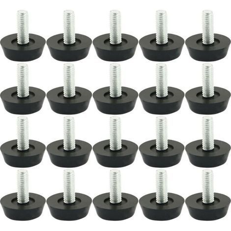 20pcs Pieds M6 x 20mm de Nivellement Meuble Réglable Pied Réglable Patinn Meuble Jambe Pied de Table Chaise Base Protection Plancher Vis Glisse (1/5)