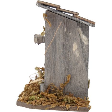 Poulailler miniature de jardin pour accessoires de maison de poupée à l'échelle 1/12 (1/5)