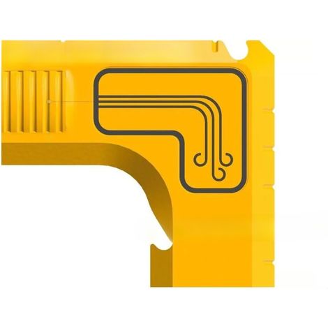 Adaptateur d'aspiration des poussières pour scie circulaire - Jaune