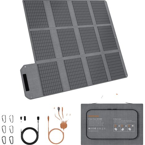 Panneau Solaire, Portable, Haute Efficacité, Panneau solaire de 120W (1/2)