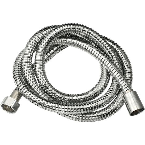 Tuyau De Douche Flexible - Acier Inoxydable - 3 M - Raccords 1/2 Pouces - Pour Robinetterie De Salle De Bain - 1 Pièce (1/5)