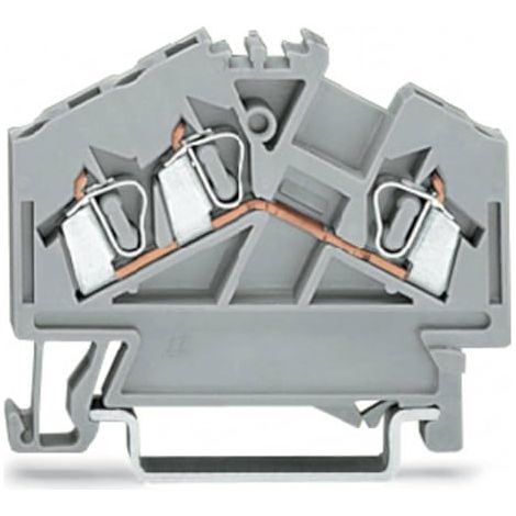 Conector de barra colectora de 3 hilos, 2,5 mm², gris, 280-641