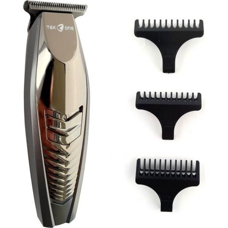 RASOIO ELETTRICO REGOLA BARBA TAGLIA CAPELLI BATTERIA RICARICABILE 3PETTINI 3910