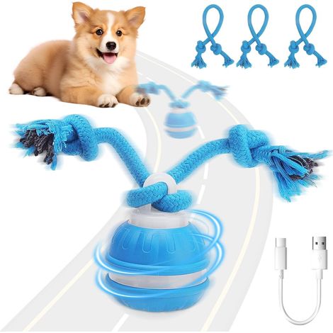 Giocattolo interattivo per cani, palla da gioco automatica elettrica intelligente, palla per cuccioli che rotola da sola, palla automatica per animali domestici.