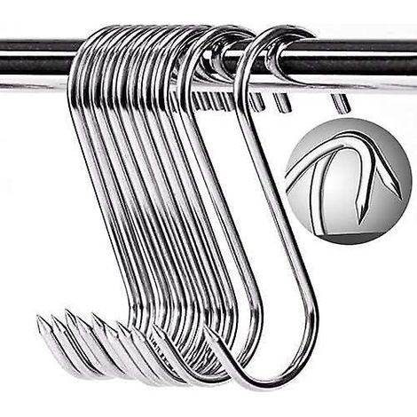 10 Crochet De Boucher En Acier Inoxydable,s Crochets,150x4mm,crochet S Pour Bbq,viande,saucisse,batterie Cuisine,antirouille,robuste Et Durable (1/5)