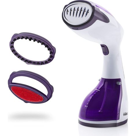 Défroisseur à main - Débit de vapeur continue 20 g/min - Pour tous types de tissus - 260 ml - Fonction pause - Verre à bec verseur inclus (1/5)