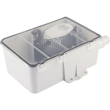 Pompe de cale de douche 12 V/24 V CC, débit de 750 GPH, interrupteur automatique, boîte de vidange de cale à entrées multiples pour bateau et yacht G750-0124V (1/5)