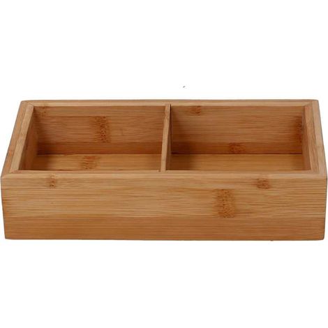 Cassetto Svuotatasche Rettangolare 21x11xh4,8 cm in Bambù Naturale (1/2)