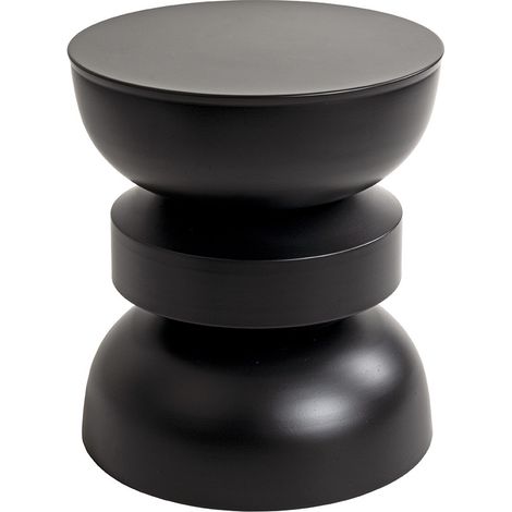 Table d'Appoint Sablier "Merlin" 45cm Noir (1/3)