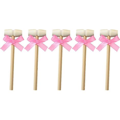 Lot de 5 maillets en bois pour casser les crabes, les homards et autres fruits de mer.-14.8X4.3CM-Pink (1/3)