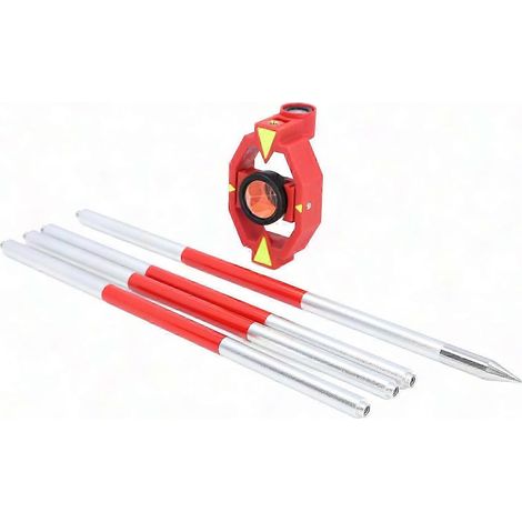 Mini-Topografieprisma 25,4 mm, 17,5 mm effektiver Durchmesser, 0 mm konstant, mit 4 Stangen für Topcon Totalstation, Präzisionsmesszubehör. (1/4)