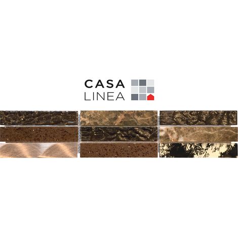 LISTEL CHARLESTON BROWN HORIZONTAL 1 PIÈCE 7,5 X 30 CM CASA LINEA