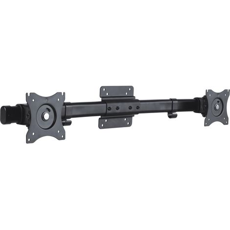Adaptateur double écran pour 2 écrans 33-69 cm (13-27 pouces), inclinable: -45 ° à 45 °, orientable: -15 ° à 15 °, pivotant: -180 ° à 180 °, max. 10 kg, VESA 100x100, noir (1/5)