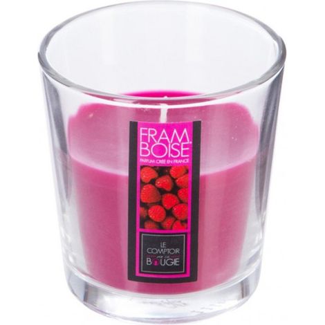 Bougie Parfumée en Verre "Nina" 90g Framboise