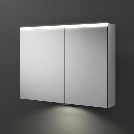 burgbad Iveo Spiegelschrank mit LED-Beleuchtung und LED-Waschtischbeleuchtung 90,8 cm (1/2)