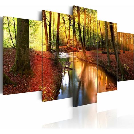 Tableau forêt silencieuse - 200 x 100 cm (1/4)