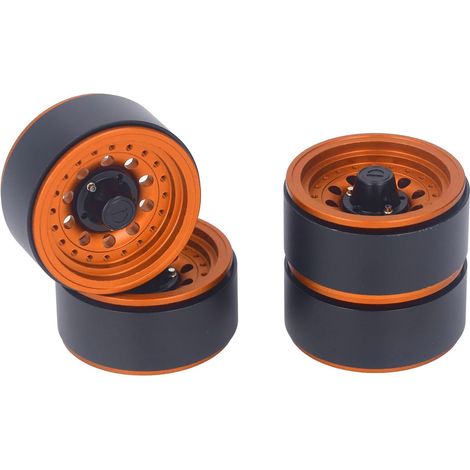 Jantes de Roue à Billes en Alliage d'aluminium de 9 Pouces, 4 Pièces, pour Voitures Axiales SCX10 GEN8 /10 RC (Gold) (1/5)