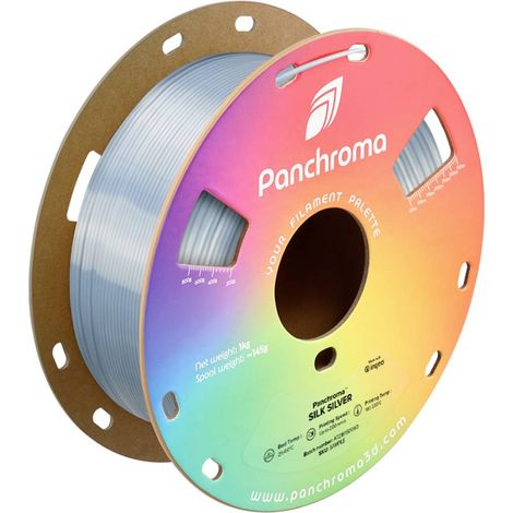 Polymaker CA03018 Panchroma™ Silk Filamento per stampante 3D Plastica PLA Lucido setoso 1.75 mm 1000 g Silver,, Argento