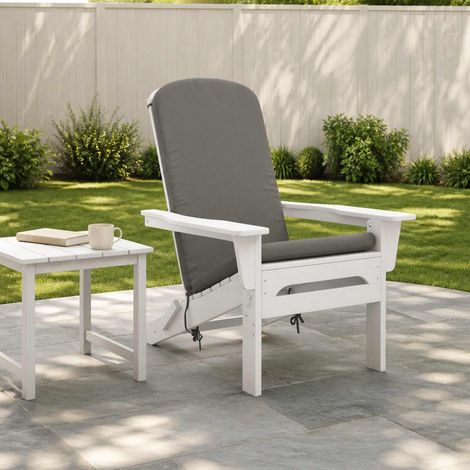vidaXL Cuscino per sedia Adirondack GEMERT 100% Poliestere Grigio (1/5)