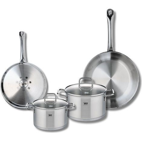 Set de 2 Poêles de cuisson 24 et 28 cm et 2 faitouts 16 et 20 cm Elo Profi Citrin (1/5)