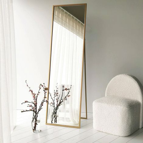 Specchio Becrux, Materiale Struttura in Metallo, 60x170h cm oro (1/5)