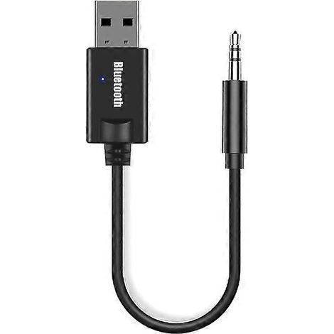 Récepteur Bluetooth pour voiture, mini-adaptateur audio MP3 avec prise jack 3,5 mm et haut-parleur mains libres pour autoradio FM sans fil (1/5)